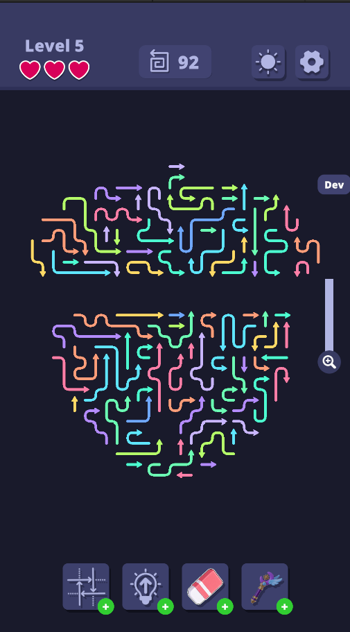 A dense PathGo puzzle board