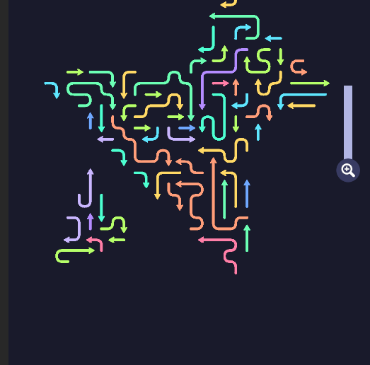 A colorful PathGo arrow puzzle